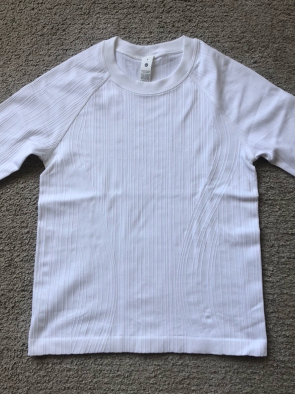 LULULEMON Rest Less Variegated Ribbed T-shirt.NWOT.